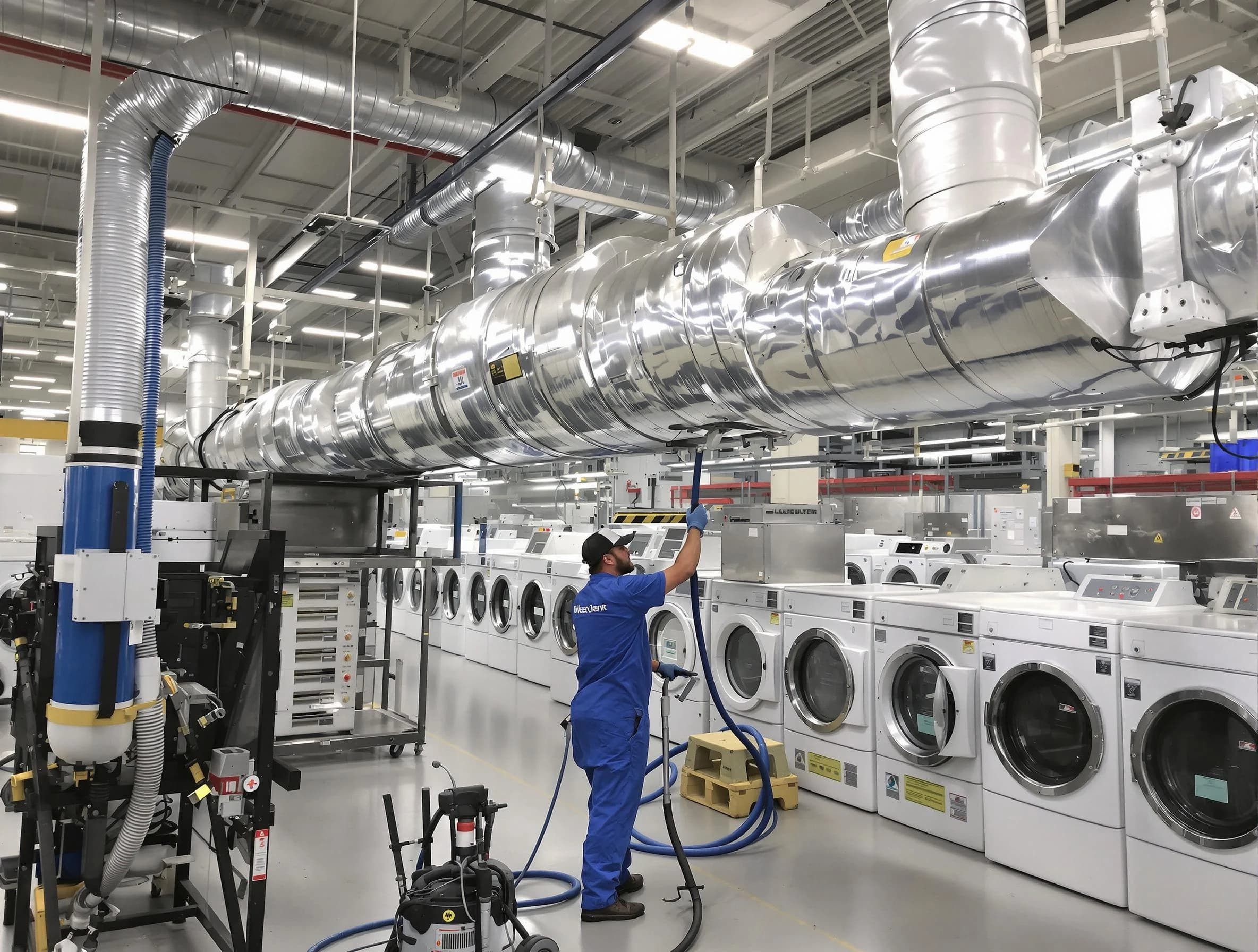 Lone Tree Dryer Vent Cleaning team performing heavy-duty industrial dryer vent cleaning in Lone Tree